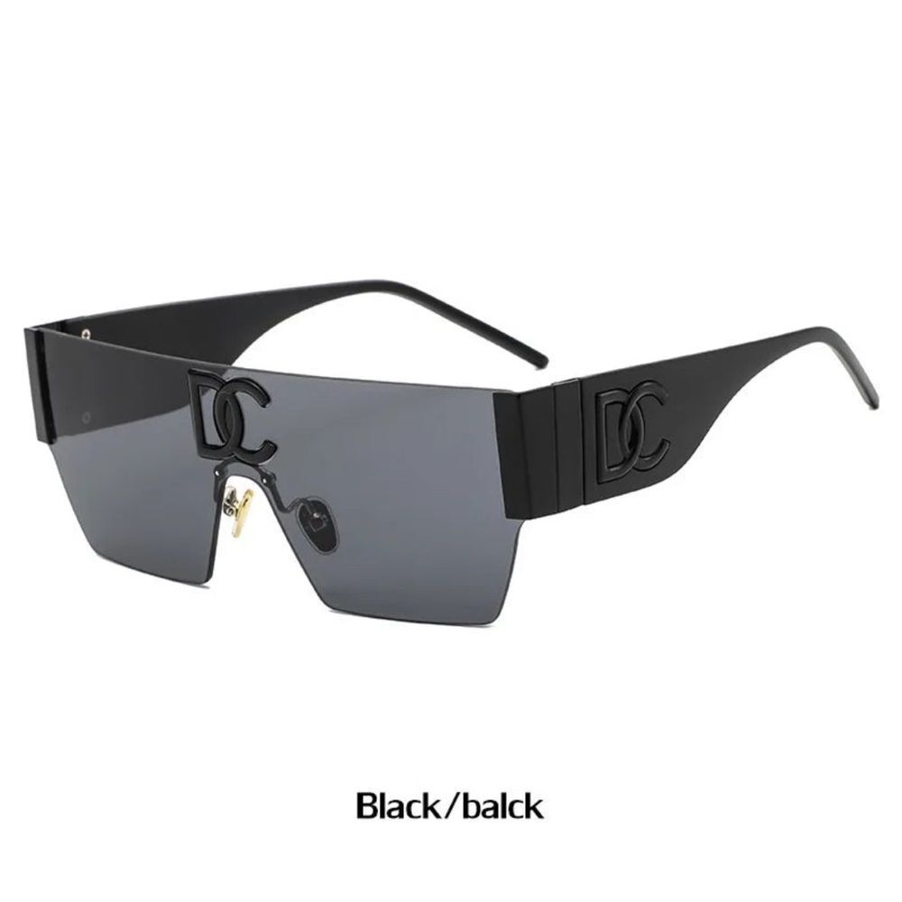 DC Black Shield Visor Sunglasses